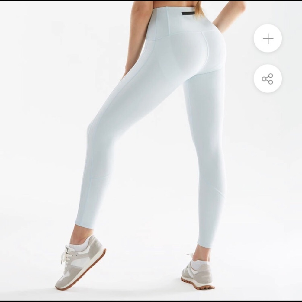 Grey Butt Lift Contour Leggings L - Picture 2 of 6